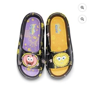 💜 SpongeBob SquarePants Men's Slide Sandals Size:7